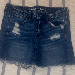 American Eagle Outfitters Dark Blue Jean Shorts